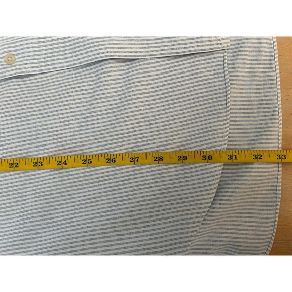 Ralph Lauren Yarmouth Oxford Striped Button Down Shirt Mens 16.5 36 Flesh Pony - Picture 7 of 7